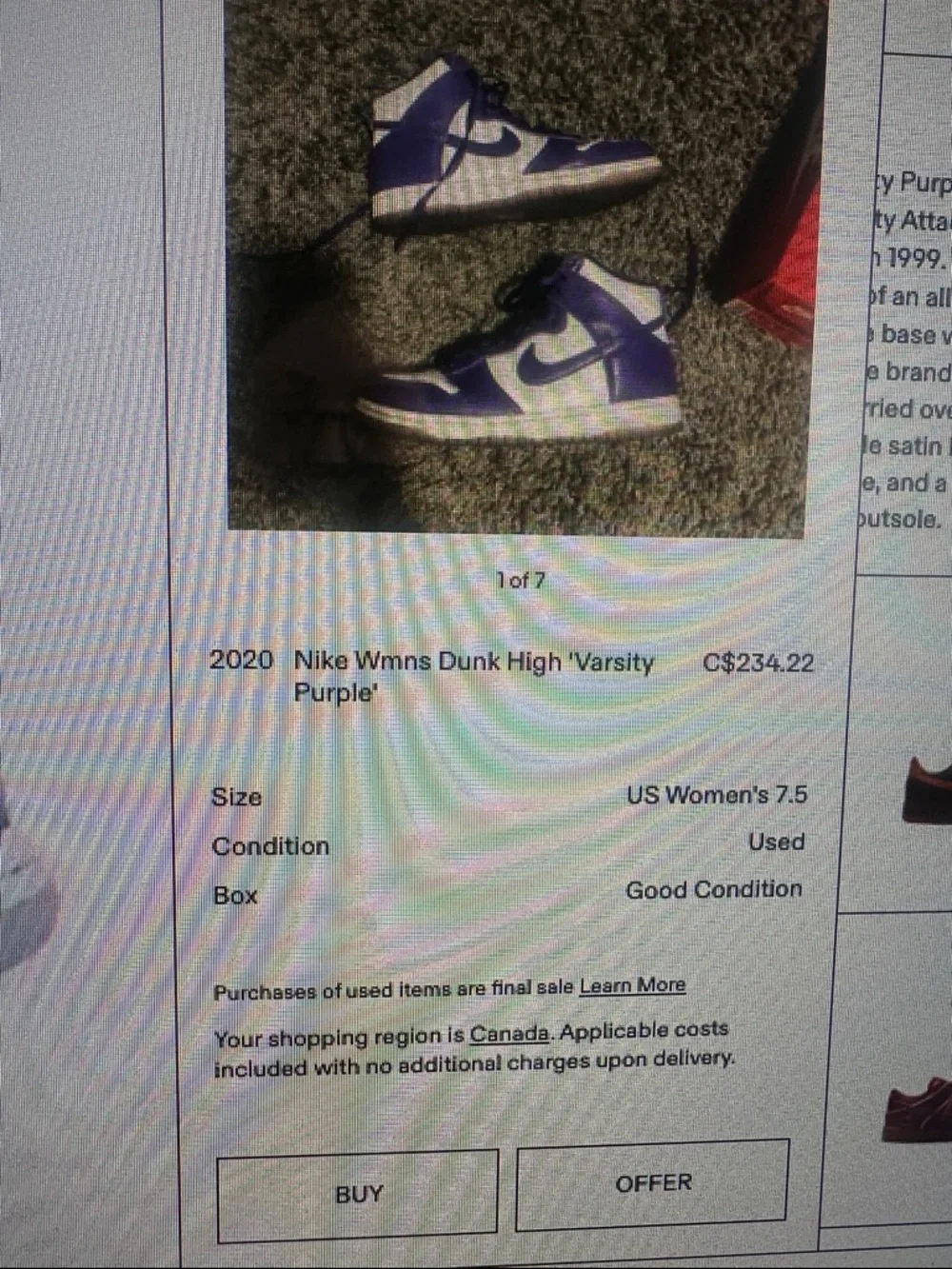 Nike Dunks - Varsity purple - Picture 9 of 9